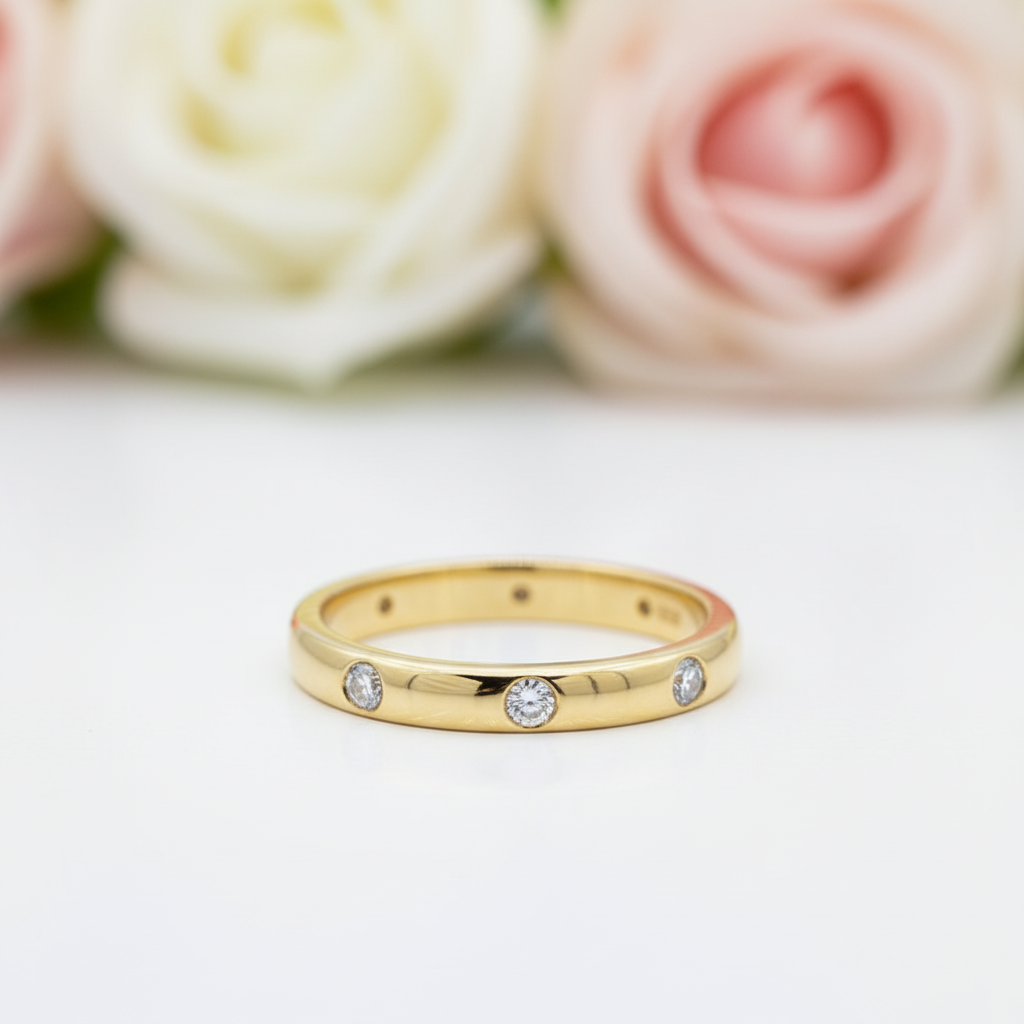 14k Yellow Gold 1.0 Ct Round Diamond Ring Set-Black Diamonds New York