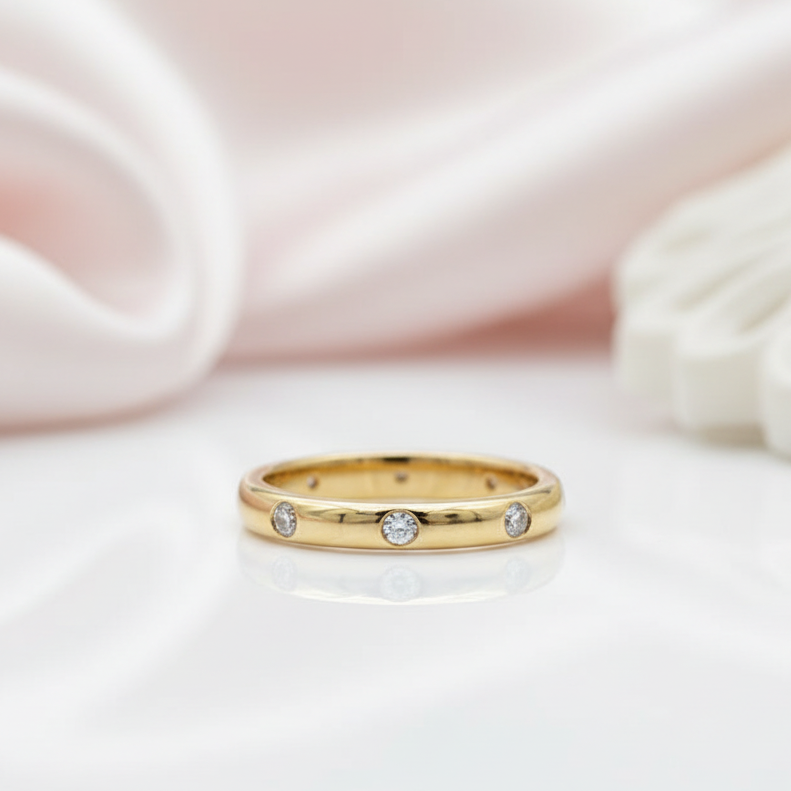 14k Yellow Gold 1.0 Ct Round Diamond Option Ring Set-Black Diamonds New York