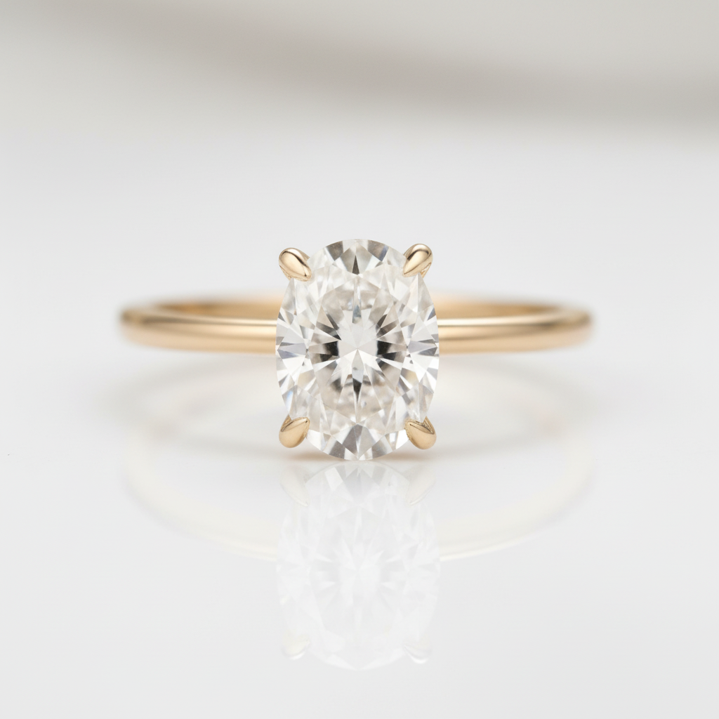 14k Yellow Gold 1.5 Ct Oval Cut Diamond Option Halo Engagement Ring-Black Diamonds New York