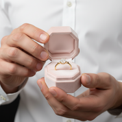 14k Yellow Gold 1ct Oval Cut Diamond Three Stone Engagement Ring-Black Diamonds New York