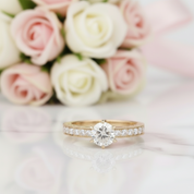 14k Yellow Gold 1ct Diamond Filigree Style Engagement Ring-Black Diamonds New York