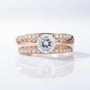 14k Yellow Gold Diamond Option Engagement Ring-Black Diamonds New York
