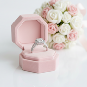 14k White Gold 2.0 Ct Cushion Cut Diamond Option Split Band Halo Engagement Ring-Black Diamonds New York