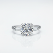 14k White Gold 2.0 Ct Diamond Option Engagement Ring-Black Diamonds New York