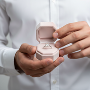 14k White Gold 2.5 Ct Round Cut Diamond Option Engagement Ring-Black Diamonds New York