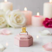 14k White Gold 8.0ct Radiant Cut Diamond Wedding Ring-Black Diamonds New York