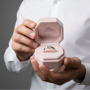 14k White Gold Round Diamond Casual Engagement Ring