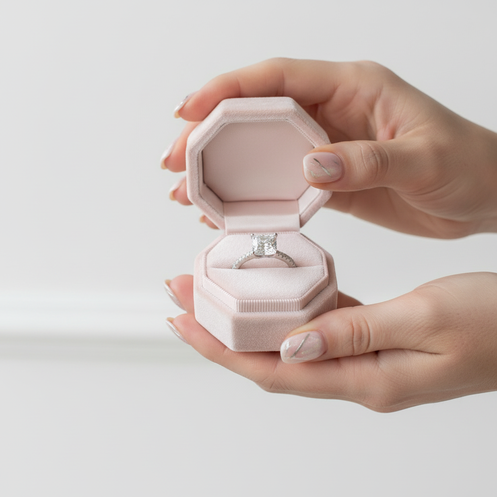 1.5 Ct Princess Cut Diamond Engagement Ring-Black Diamonds New York