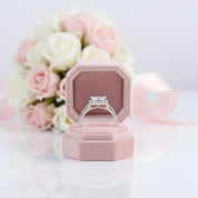 1.5 Ct Princess Cut Diamond Option Halo Engagement Ring-Black Diamonds New York