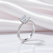 1.5 Ct Princess Cut Diamond Engagement Ring-Black Diamonds New York