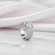 1.5 CT Round Cut Men's Wedding Ring-Black Diamonds New York