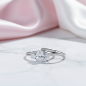 1.50 ct Diamond Option 14k Rose Gold Ring Set-Black Diamonds New York