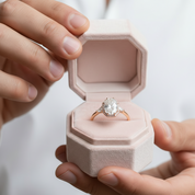 1.5 Ct Oval Cut Diamond Option 14k Rose Gold Engagement Ring-Black Diamonds New York