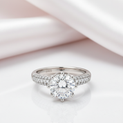 Stunning 1.5ct Round Cut Diamond Option Crown Ring-Black Diamonds New York
