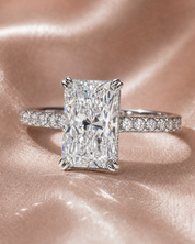 Elegant 3.0ct Radiant Cut Diamond Option Engagement Ring-Black Diamonds New York