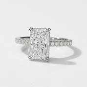 Elegant 3.0ct Radiant Cut Diamond Option Engagement Ring-Black Diamonds New York