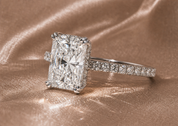 Elegant 3.0ct Radiant Cut Diamond Option Engagement Ring-Black Diamonds New York