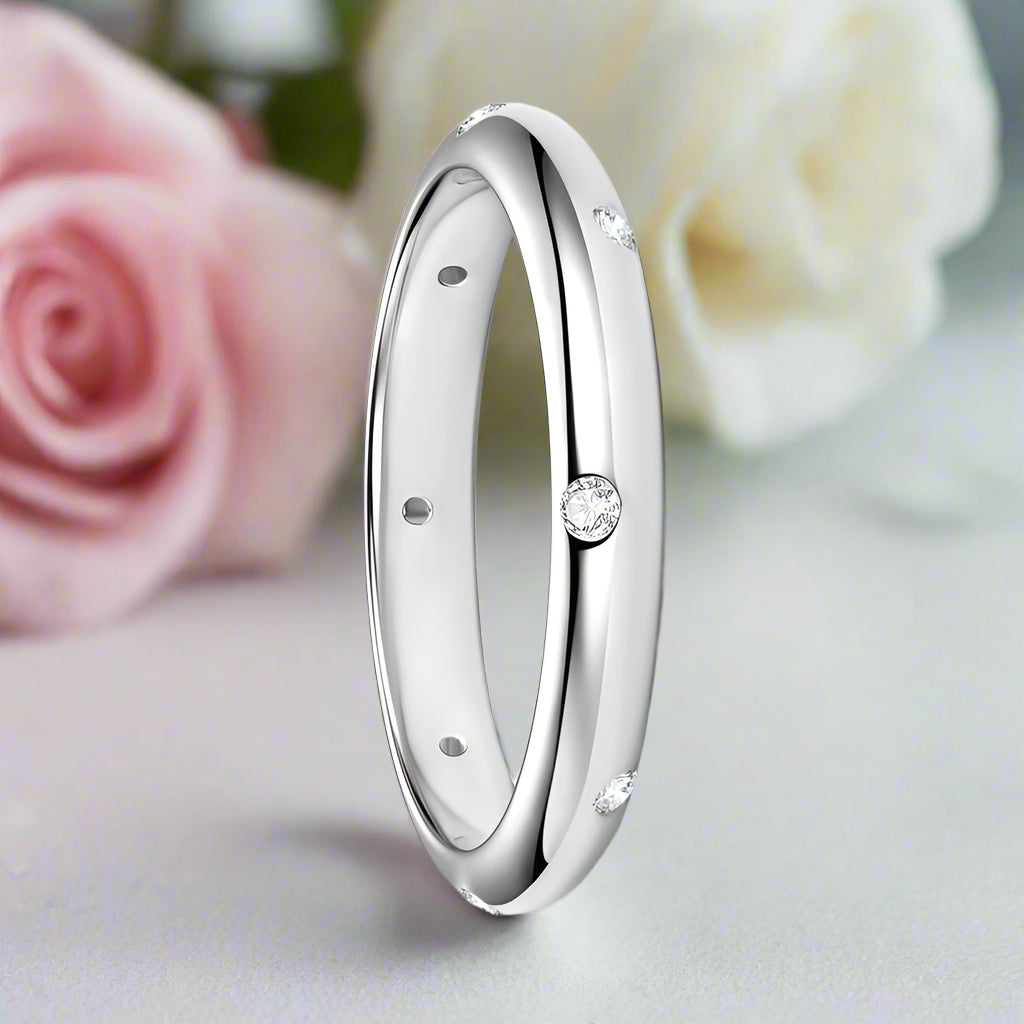 1.6mm Diamond Stackable Wedding Band-Black Diamonds New York