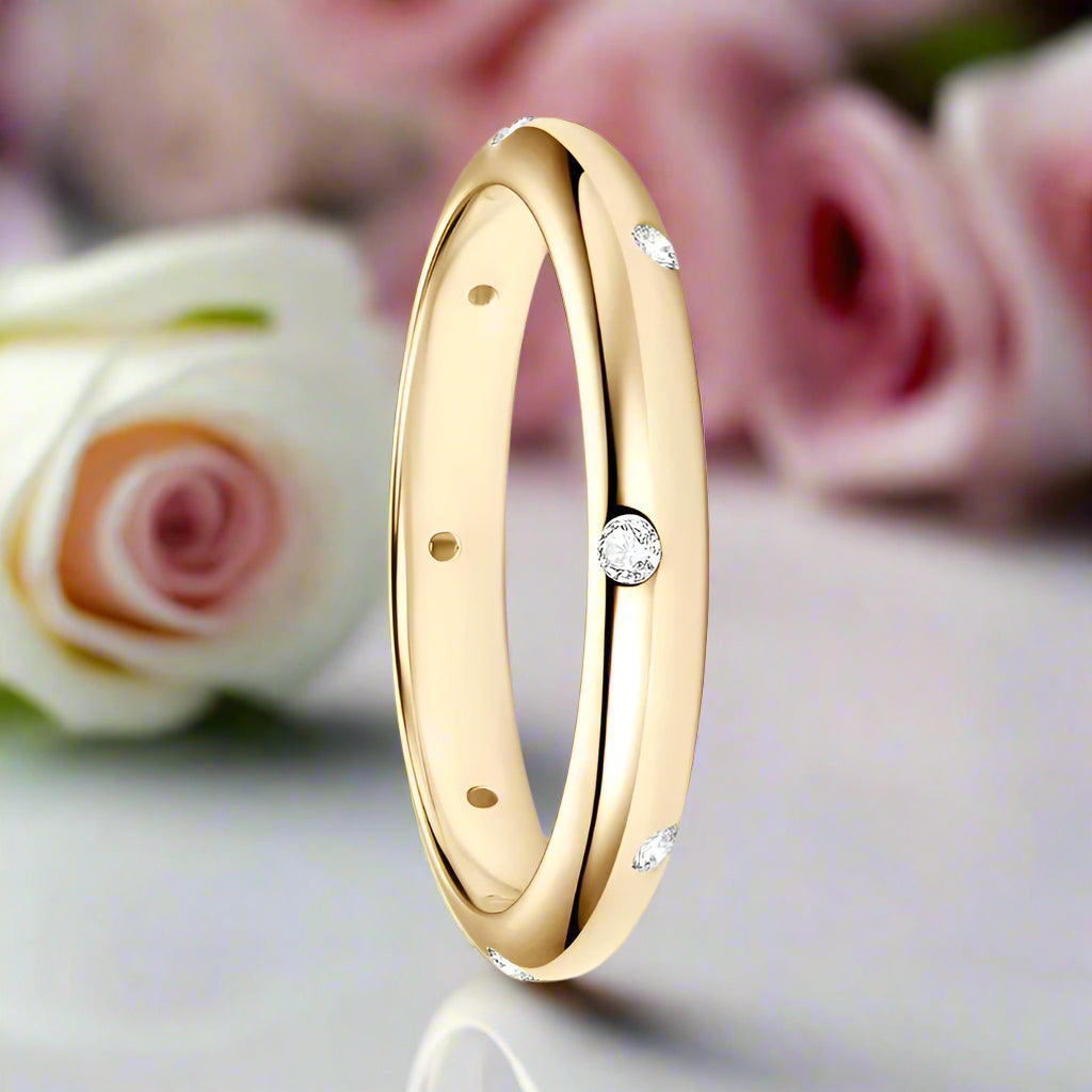 1.6mm Diamond Stackable Wedding Band-Black Diamonds New York