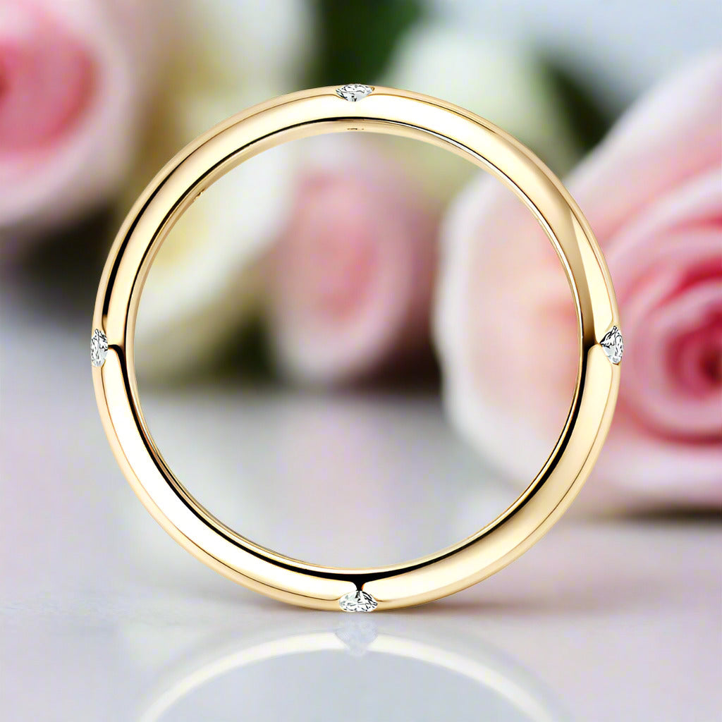 1.6mm Diamond Stackable Wedding Band-Black Diamonds New York