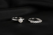 1.7 Ctw Round Diamond Option Engagement Ring Set-Black Diamonds New York