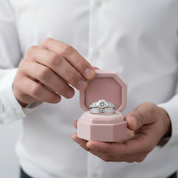 1.8 Ct Round Diamond Engagement Ring Set-Black Diamonds New York