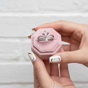 18K White Gold 1ct Princess Cut Pink Diamond Option Crown Engagement Ring-Black Diamonds New York