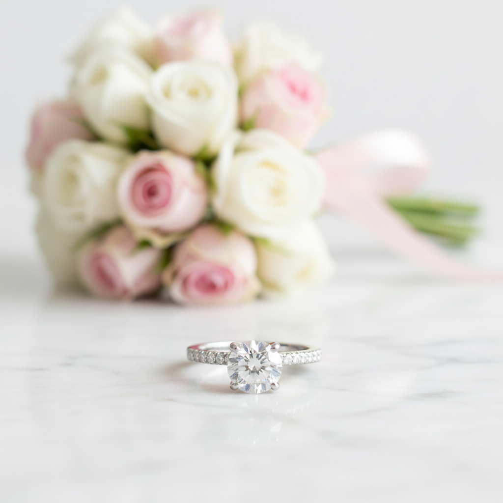 1.8Ct Round Cut Diamond Option Wedding Engagement Ring-Black Diamonds New York
