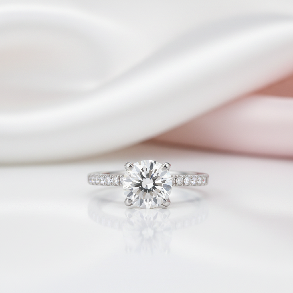 1.8Ct Round Cut Diamond Option Wedding Engagement Ring-Black Diamonds New York