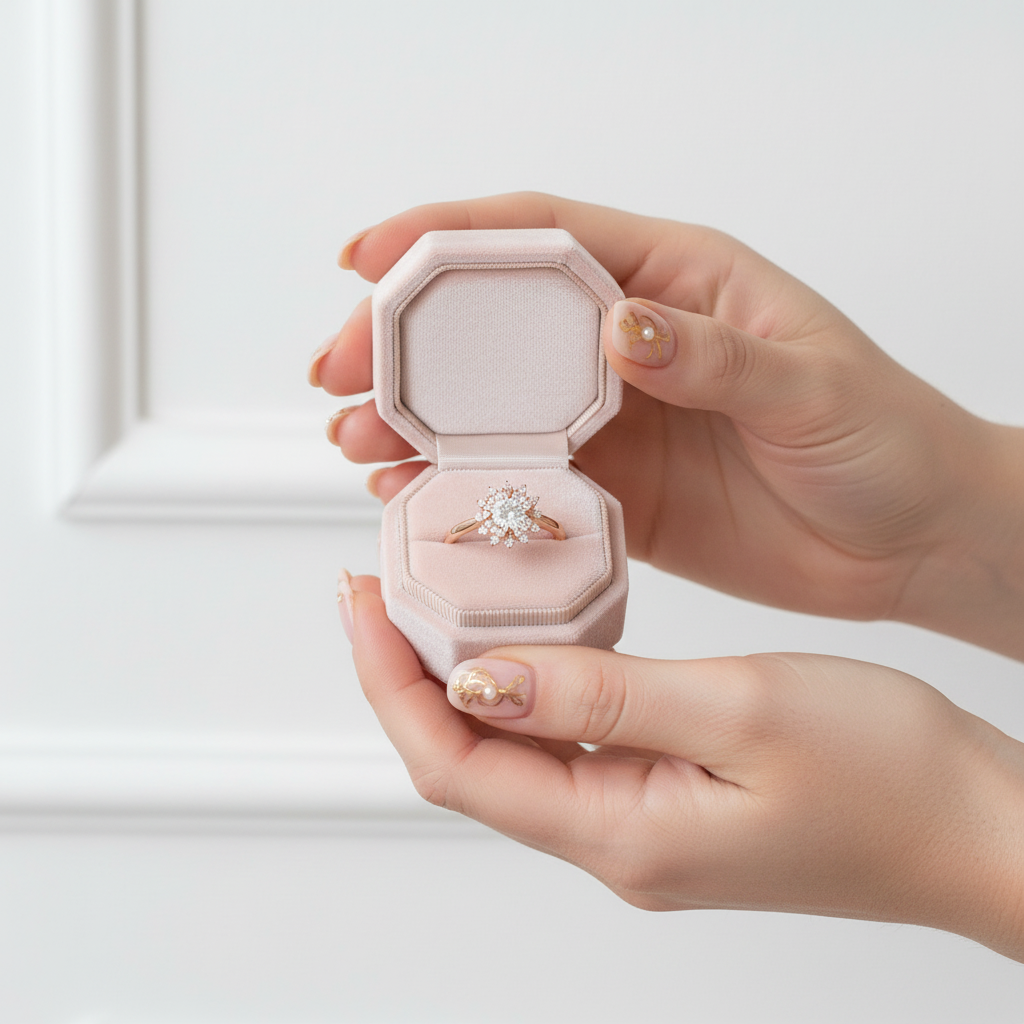 18k Art Deco Round Cut Diamond Option Sunflower Engagement Ring-Black Diamonds New York