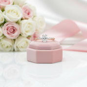 18k Oval Cut Three Stone Diamond Engagement Ring-Black Diamonds New York