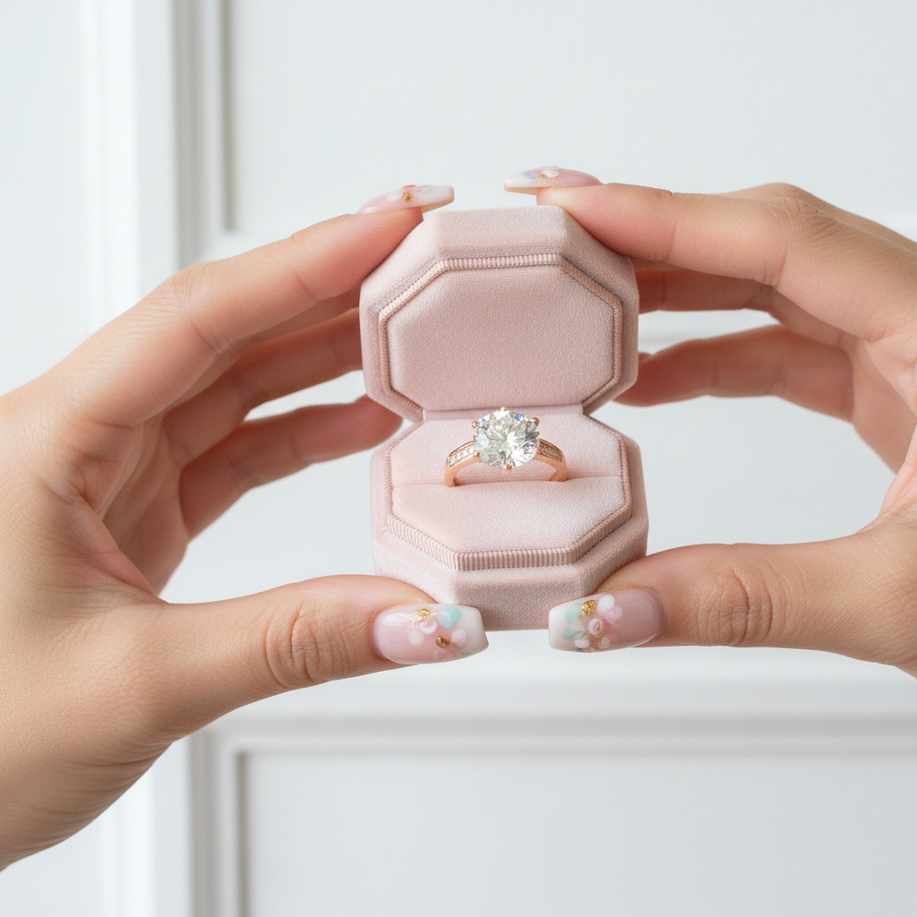 18k Rose Gold 5.0 Ct Round Cut Diamond Engagement Ring-Black Diamonds New York