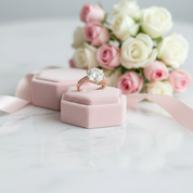 18k Rose Gold 5.0 Ct Round Cut Diamond Engagement Ring-Black Diamonds New York