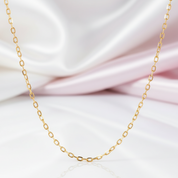 18k Rose Gold Chain Necklace-Black Diamonds New York