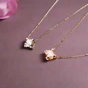 18k Rose Gold Diamond Bull Head Pendant Necklace-Black Diamonds New York