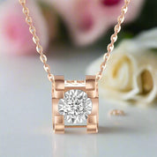 18k Rose Gold Diamond Bull Head Pendant Necklace-Black Diamonds New York