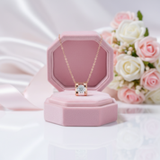 18k Rose Gold Diamond Option Bull Head Pendant Necklace-Black Diamonds New York
