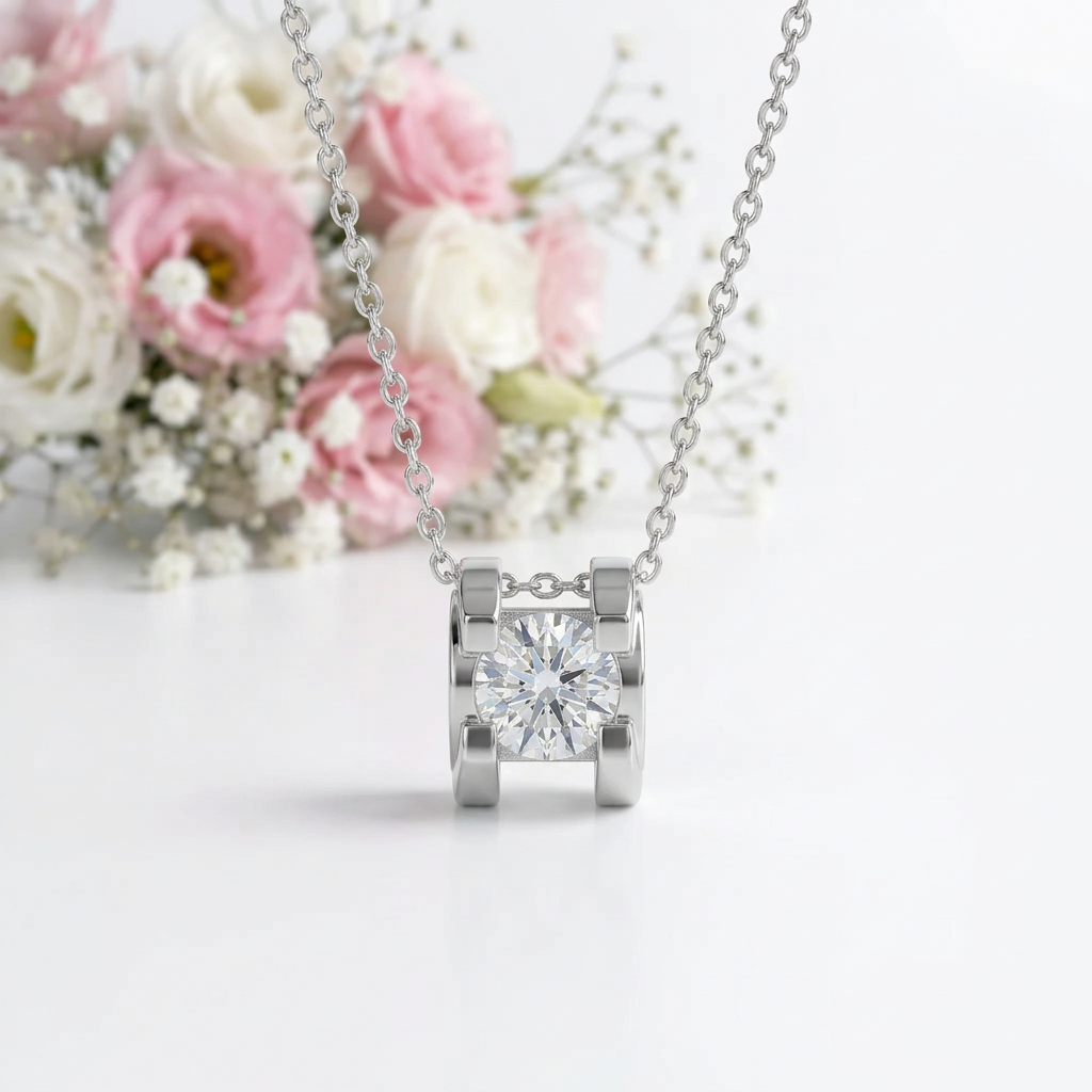 18k Rose Gold Diamond Option Bull Head Pendant Necklace-Black Diamonds New York
