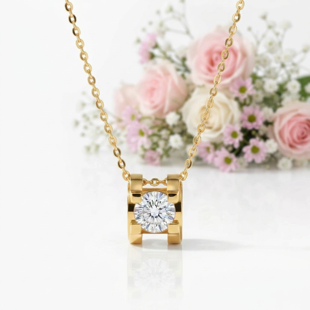 18k Rose Gold Diamond Option Bull Head Pendant Necklace-Black Diamonds New York