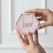 18k Rose Gold Love Diamond Necklace-Black Diamonds New York