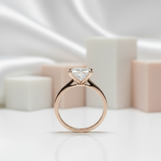 18K Rose Gold Princess Cut 2ct 7*7mm Diamond Engagement Ring-Black Diamonds New York