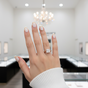 18K Rose Gold Princess Cut 2ct 7*7mm Diamond Engagement Ring-Black Diamonds New York