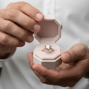 18K Rose Gold Round Cut 1ct Diamond Option Ice Snowflake Engagement Ring-Black Diamonds New York