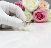 18K Rose Gold Round Cut 2 Carat Diamond Engagement Ring-Black Diamonds New York