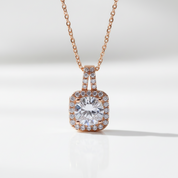 18k Rose Gold Round Diamond Option Necklace-Black Diamonds New York