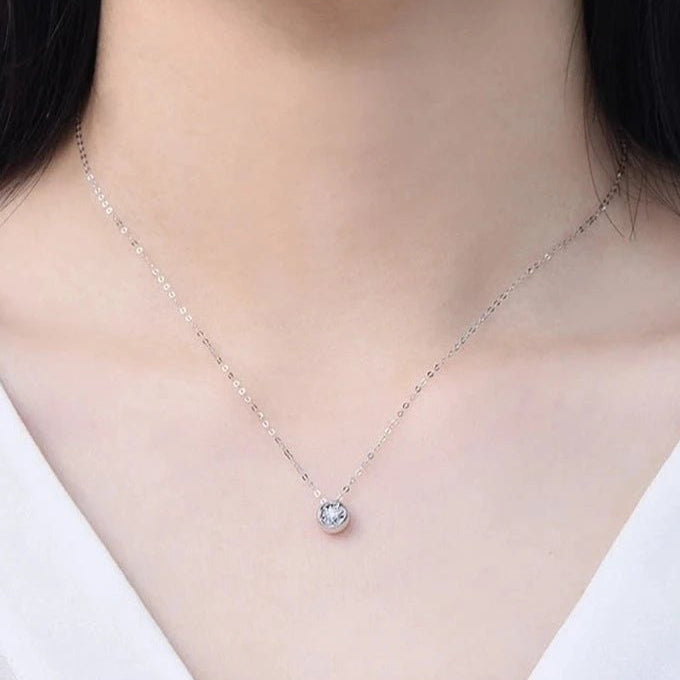 18k Rose Gold Round Diamond Pendant Necklace-Black Diamonds New York