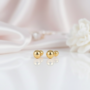 18K Rose Gold Screw Stud Earrings-Black Diamonds New York