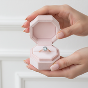 18k Rose Gold Sky Blue Topaz Engagement Ring-Black Diamonds New York