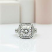 18k Round Cut Diamond Minimalist Engagement Ring-Black Diamonds New York