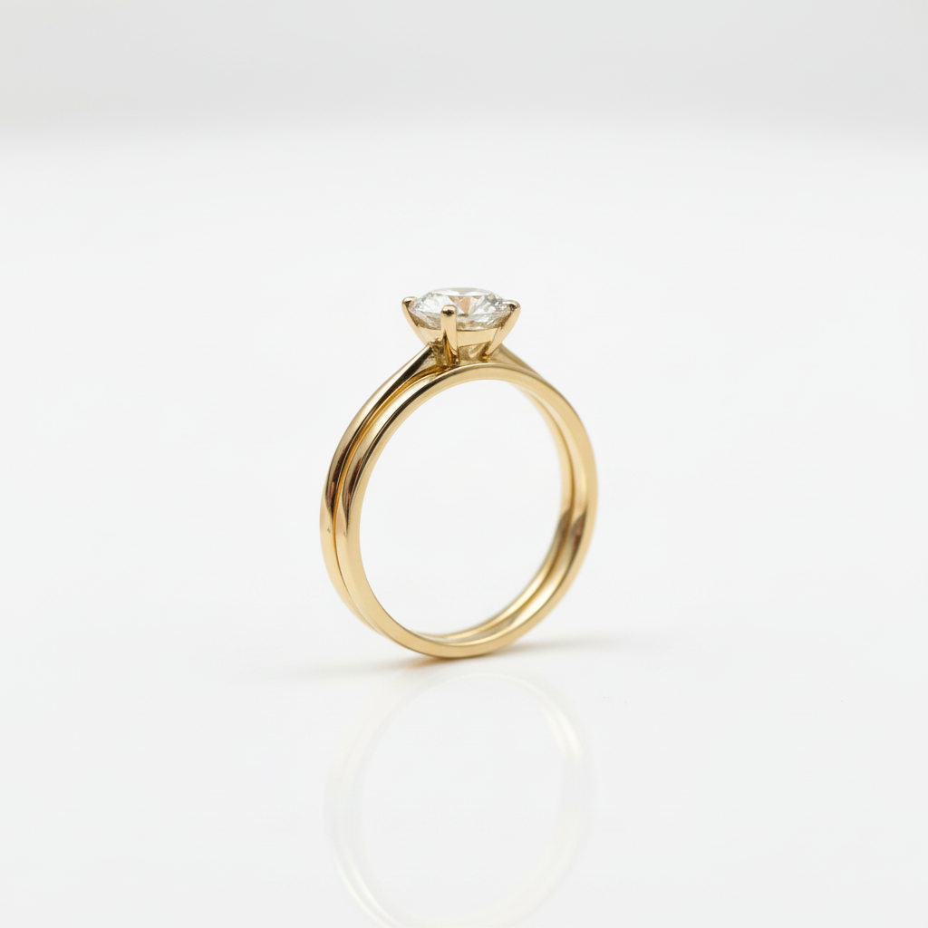 18K Round Cut Diamond Option Solid Gold Engagement Ring-Black Diamonds New York